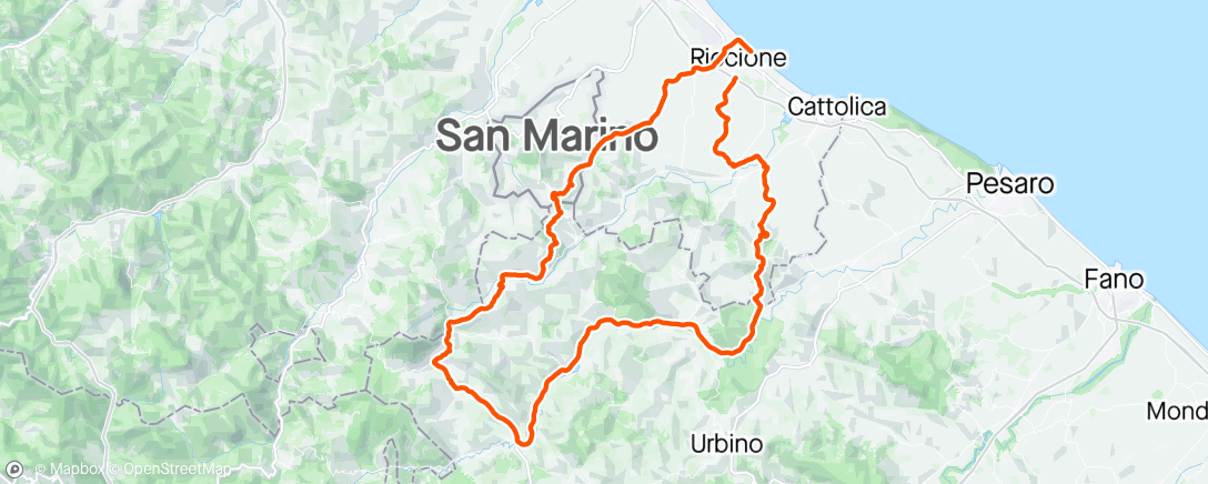 Map of the activity, Gf Riccione
