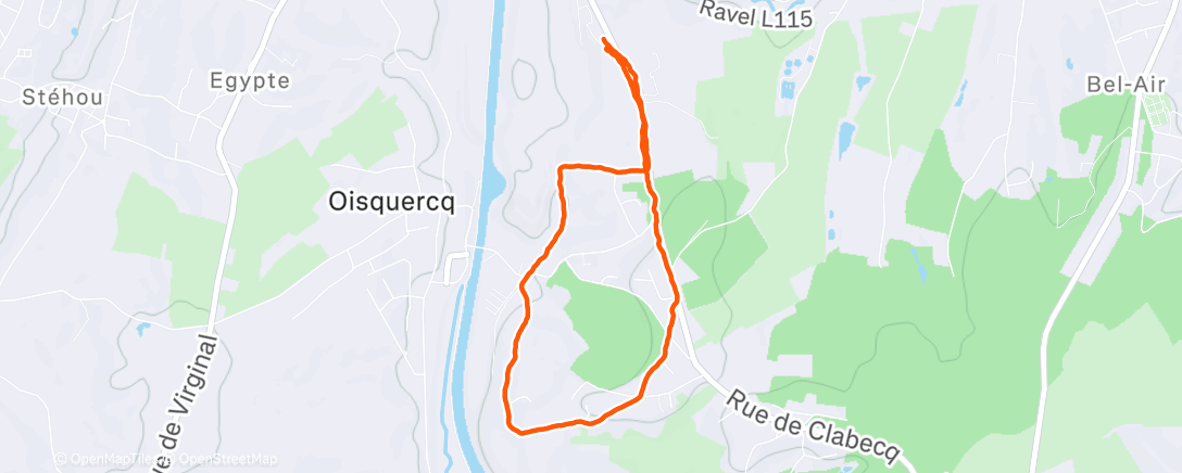 Map of the activity, Marche le midi