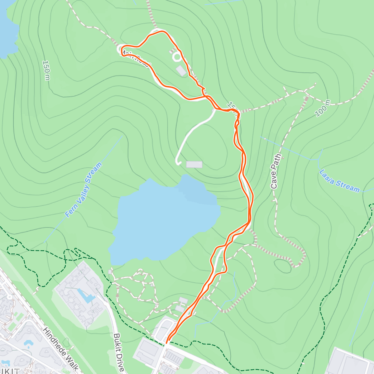 Map of the activity, Only hill in 🇸🇬