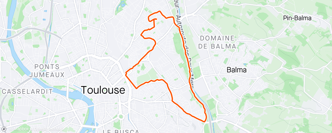 Map of the activity, Tour dans TOULOUSE