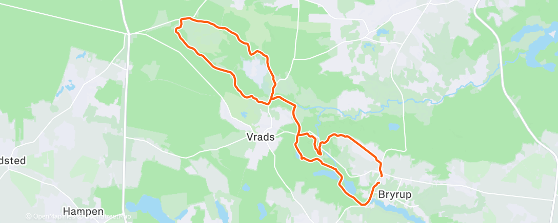 Map of the activity, Afternoon Mountain Bike Ride