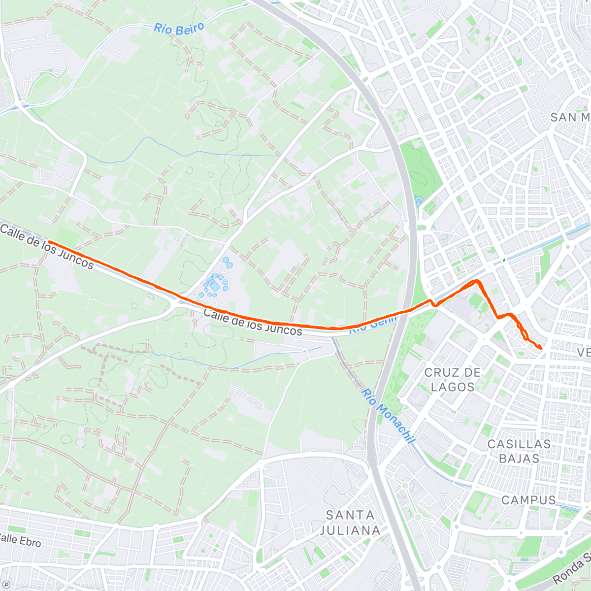 Map of the activity, Afternoon Walk