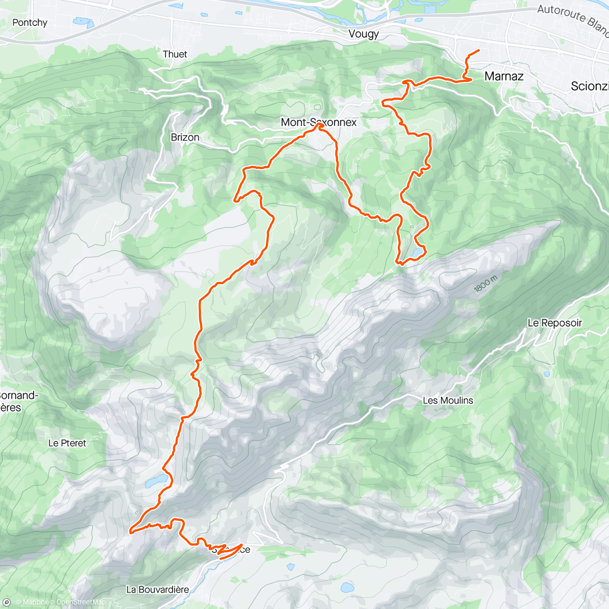 Map of the activity, Trail SP en amoureux 😍 
Boue / neige / bouchons