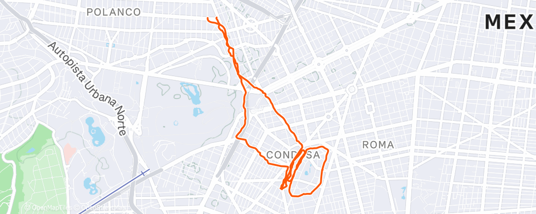 Карта физической активности (Vuelta ciclística por la tarde)