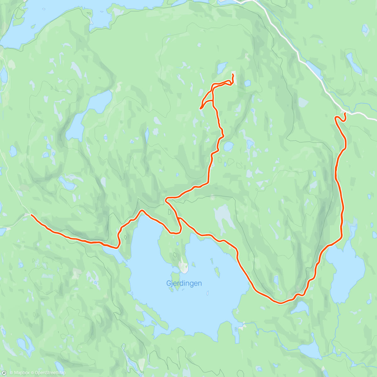 Map of the activity, Nydelig vårtur