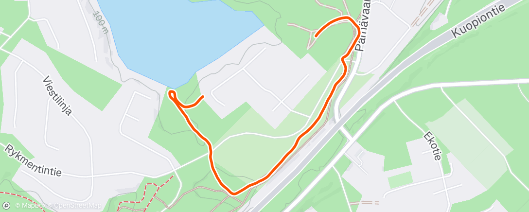 Map of the activity, Afternoon Hike