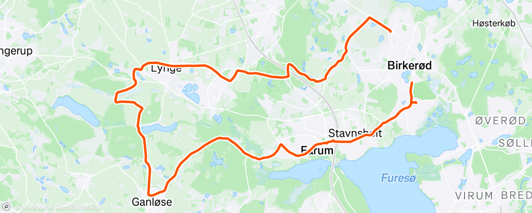 Map of the activity, Afternoon Ride