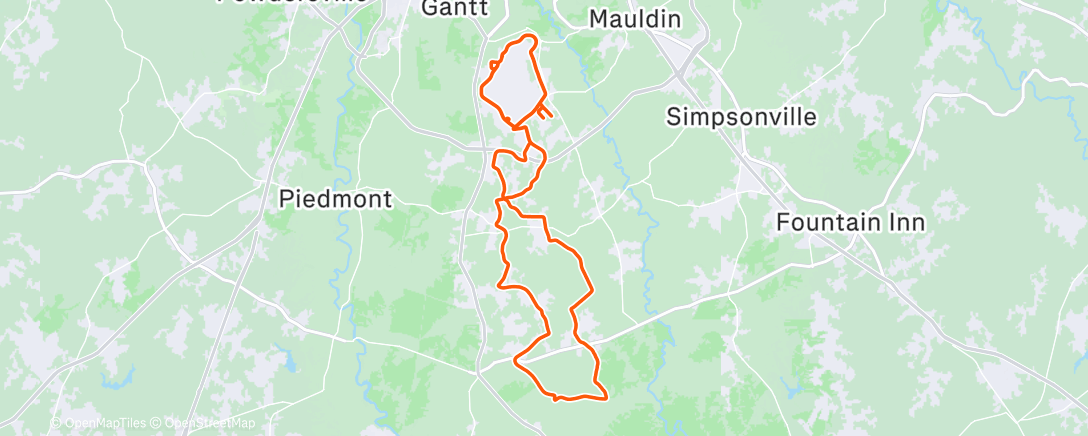 Map of the activity, Morning Ride