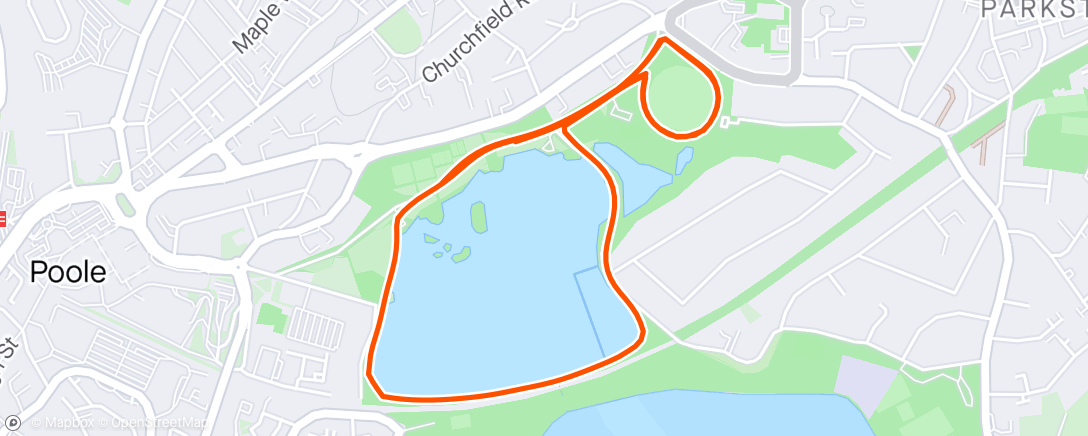 Map of the activity, parkrun - Poole 😊🏃‍♂️👍