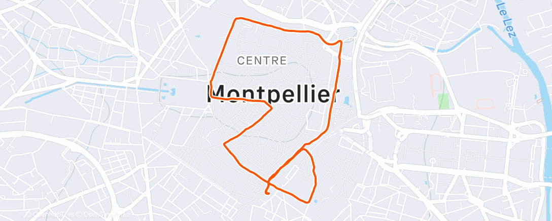 Map of the activity, Montpellier - Centre