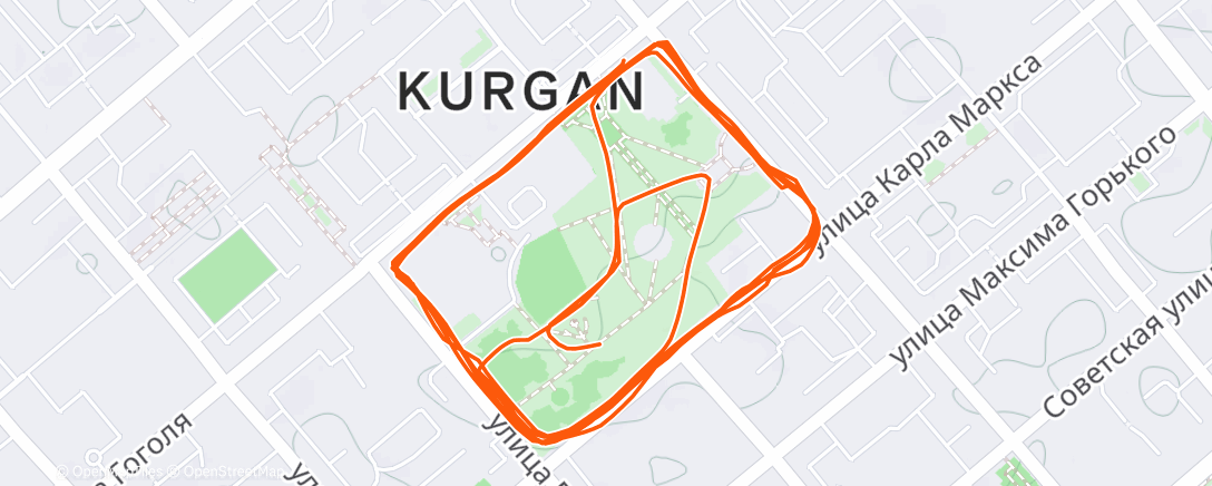 Map of the activity, Morning Run