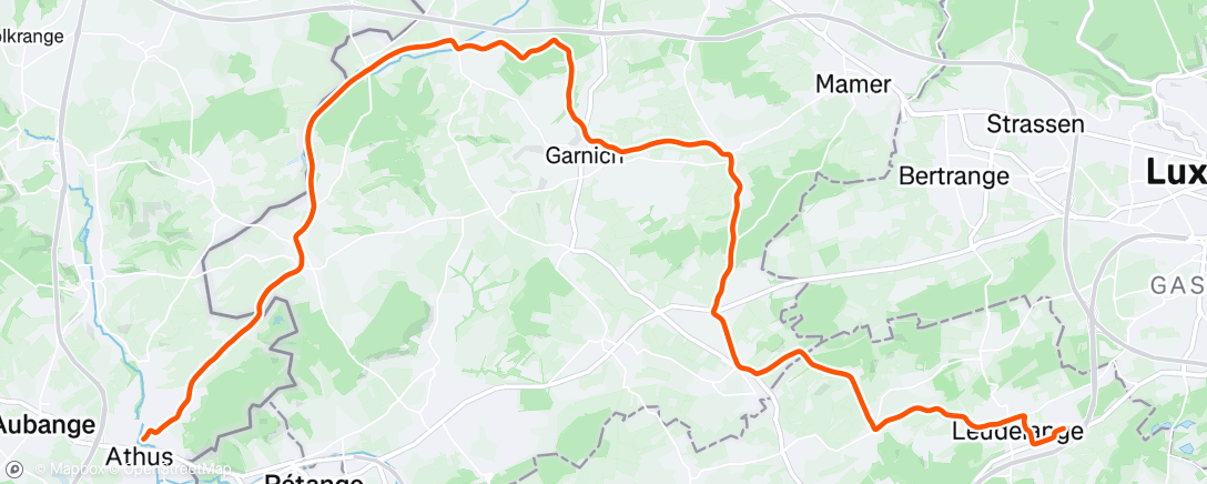 Map of the activity, Retour velotaf gravel sur route