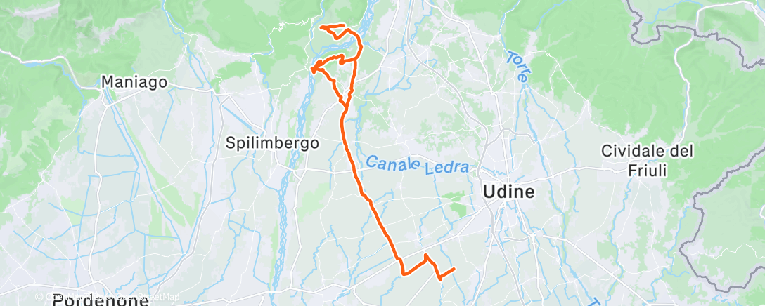 Map of the activity, Giro mattutino