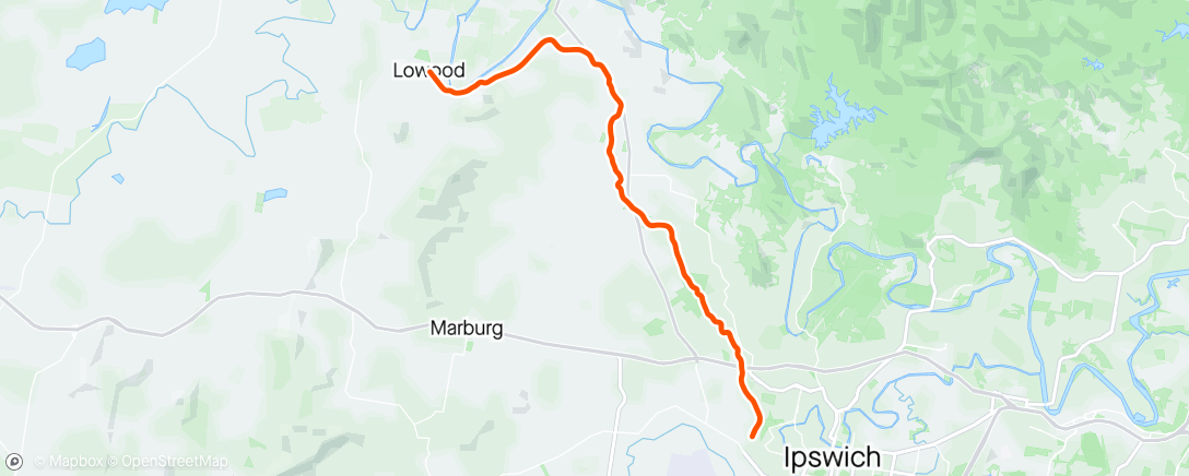 Map of the activity, BVRT Wulkuruka to Lowood return