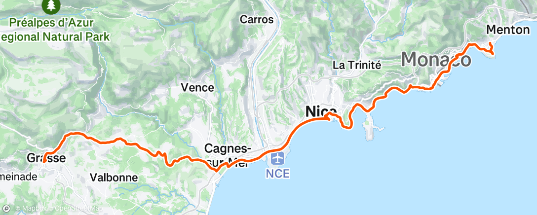 Map of the activity, Morning Ride