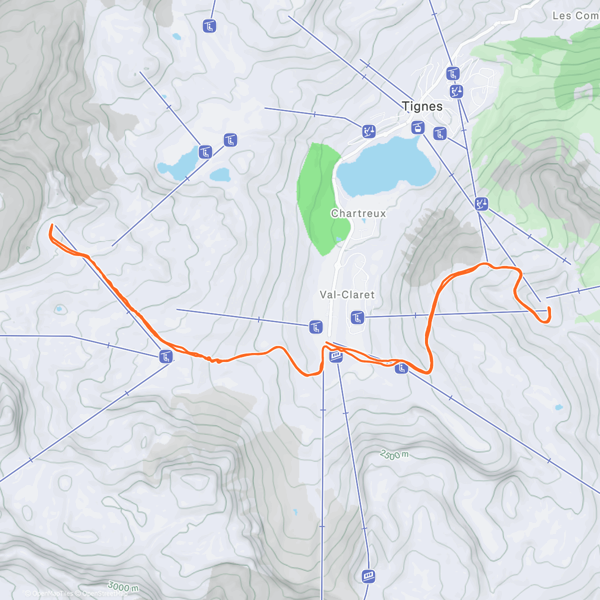 Map of the activity, Racing darkness