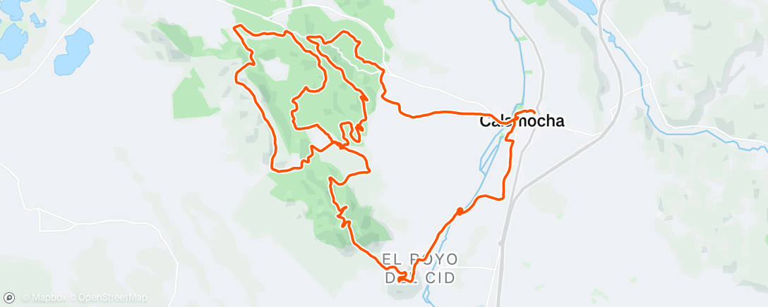 Map of the activity, Bicicleta de montaña matutina