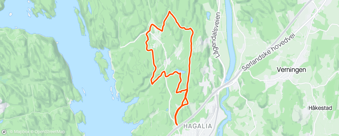 Map of the activity, Rolig skautur