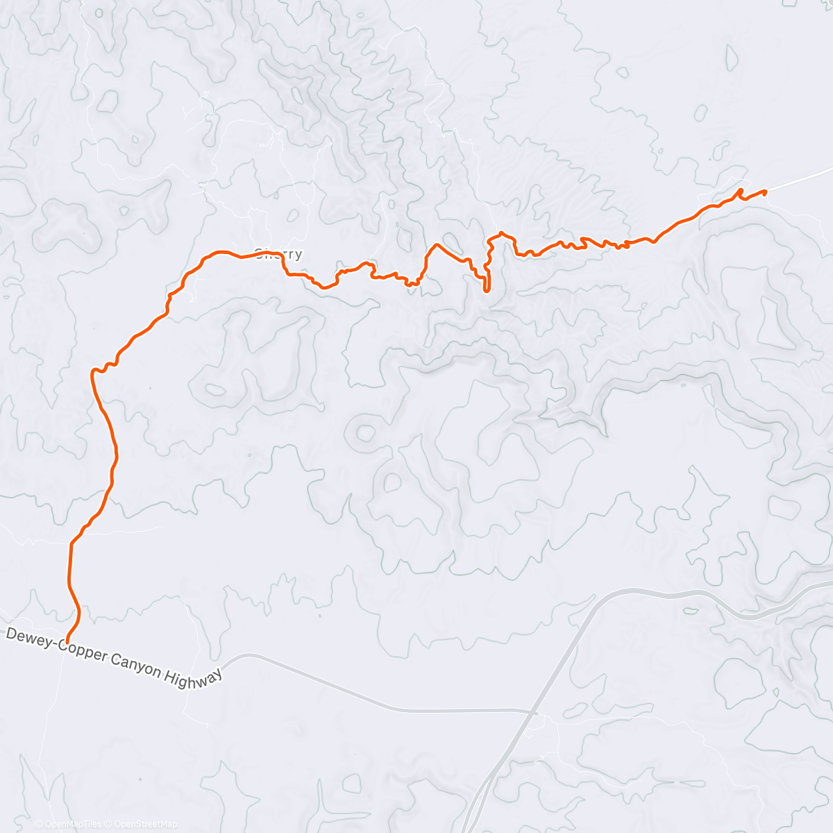 Map of the activity, Morning Mountain Bike Ride