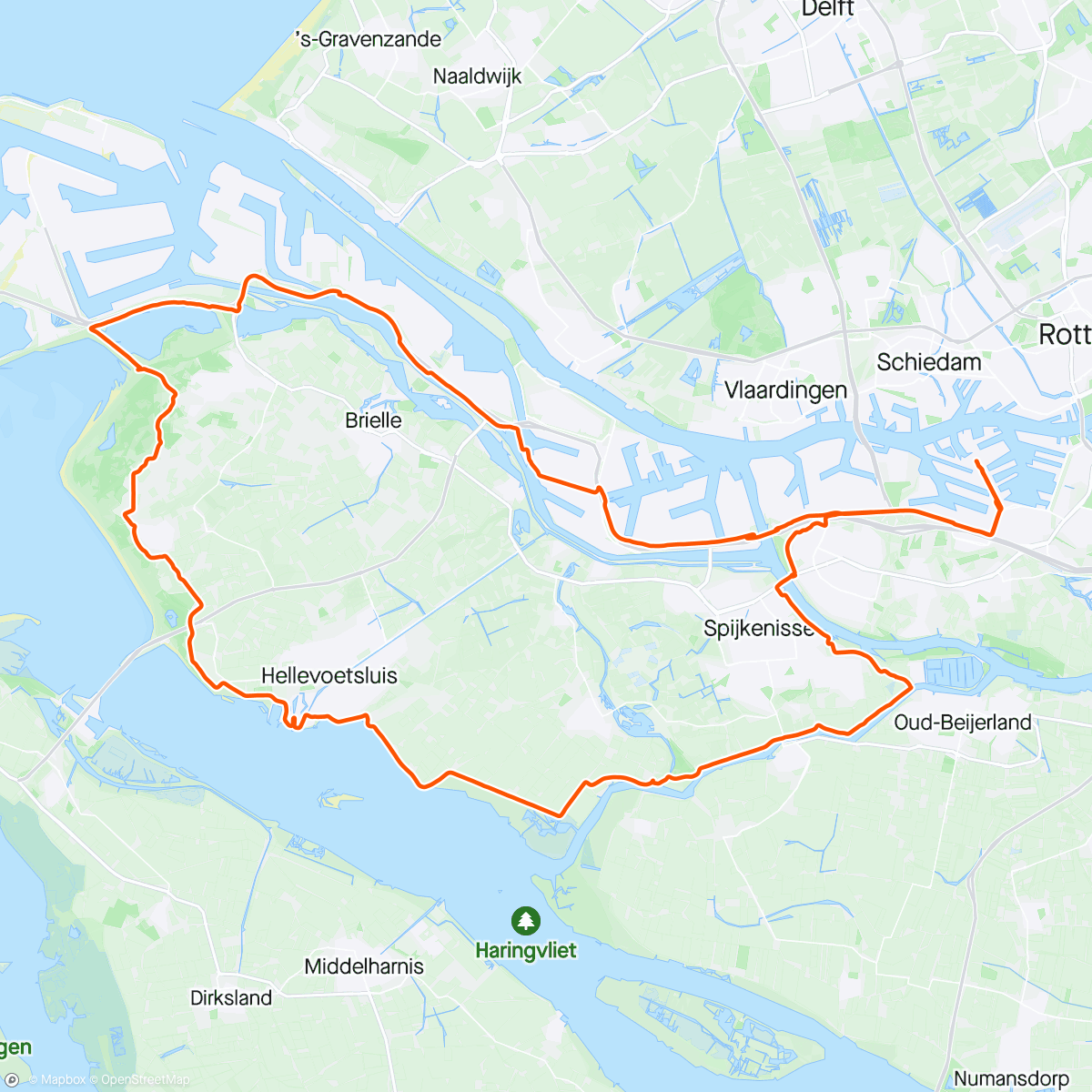 Map of the activity, Voorne met de zondag ploeg