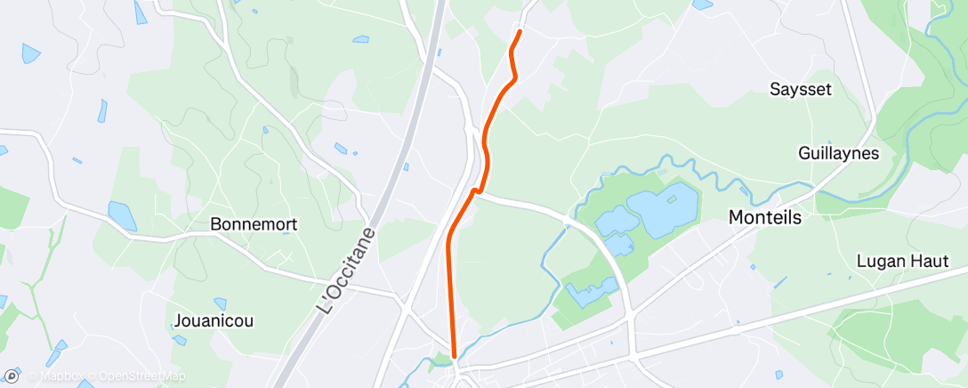 Map of the activity, Sortie vélo dans l'après-midi