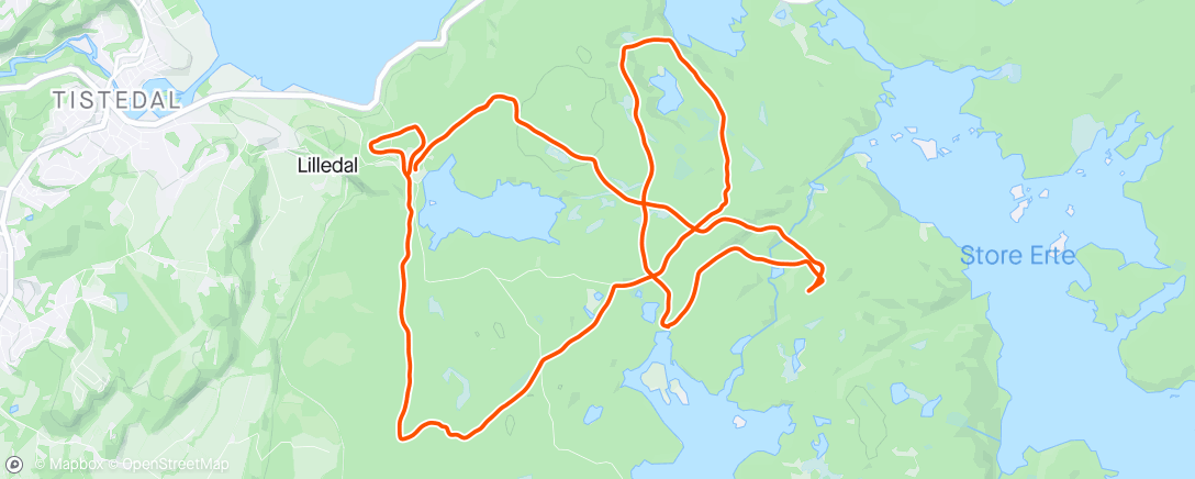 Map of the activity, Halden O-meeting lang