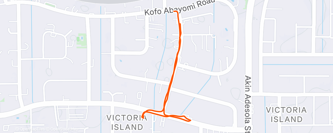 Map of the activity, Evening Walk