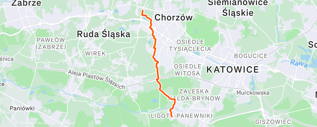 Карта физической активности (Morning Ride)