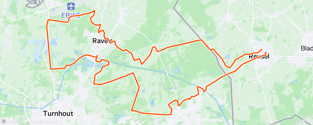 Map of the activity, Gravelritje Ravels 🚴