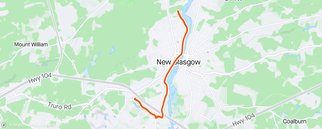 Map of the activity, New Glasgow
