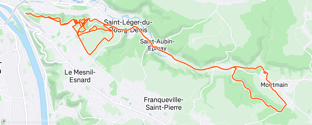 Map of the activity, Sortie VTT le matin