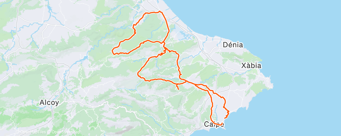 Map of the activity, Radfahren (Training)