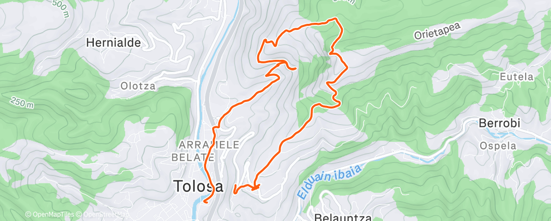 Map of the activity, Uzturre