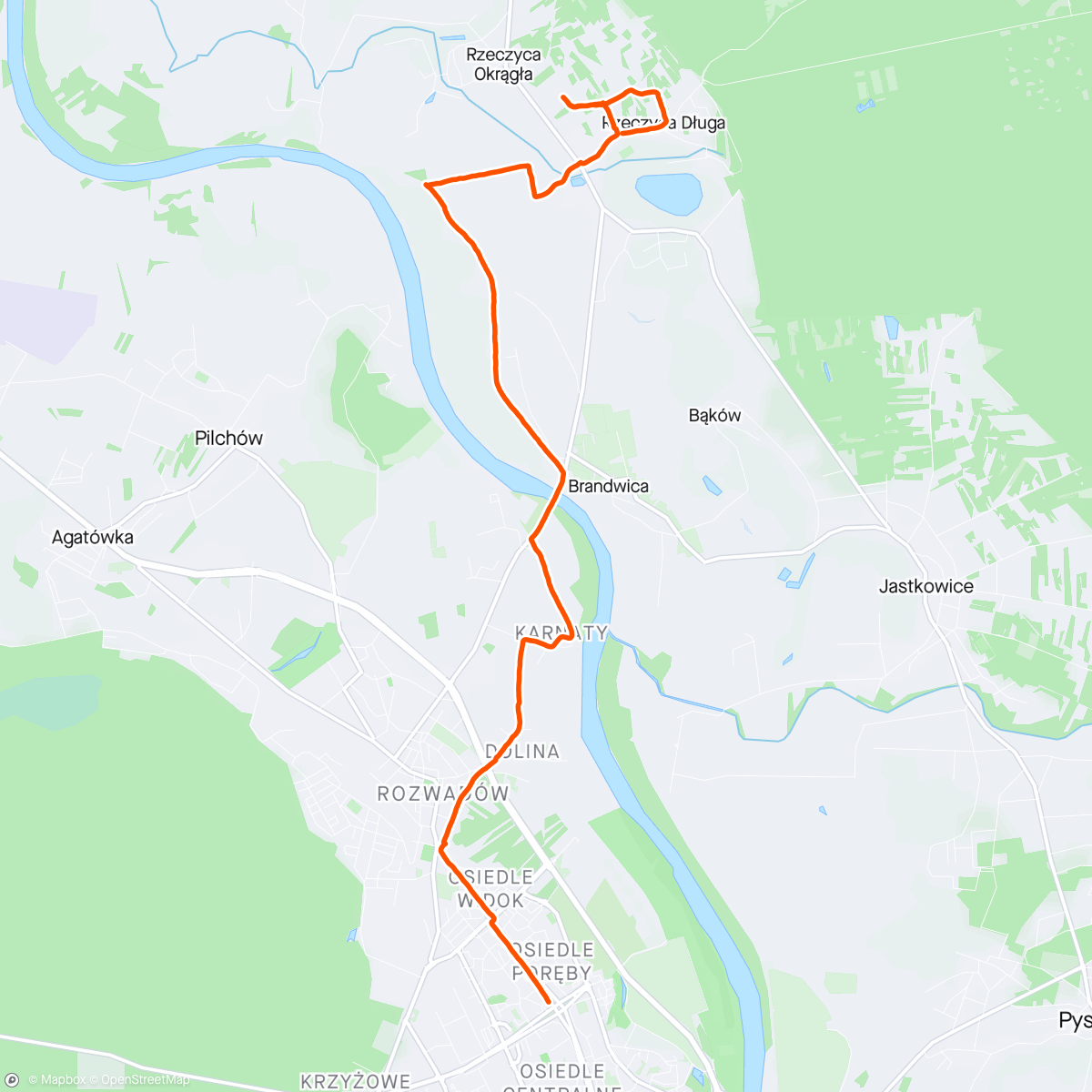 Map of the activity, Po chorobowy spacer na wieś