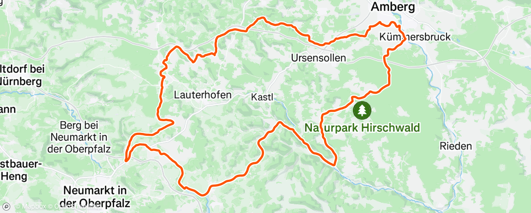 Map of the activity, Radfahren