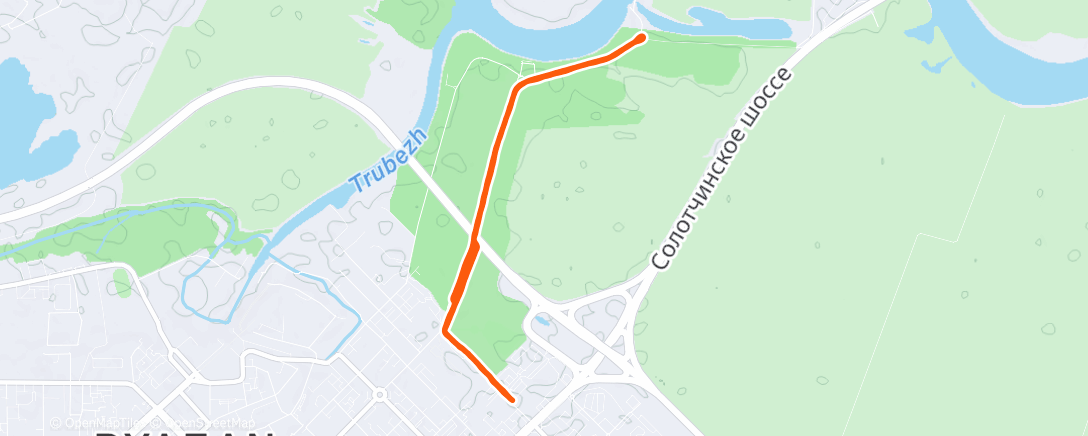 Map of the activity, Утренний забег