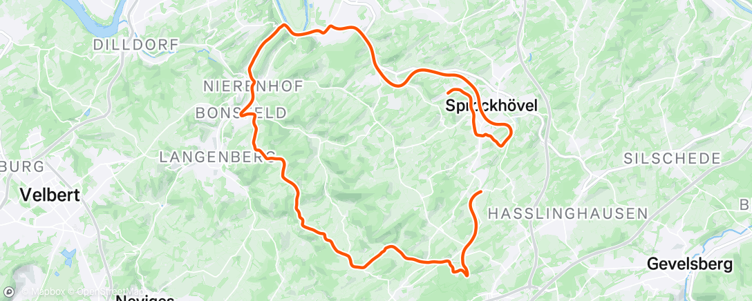 Map of the activity, Abendradfahrt mit Thomas