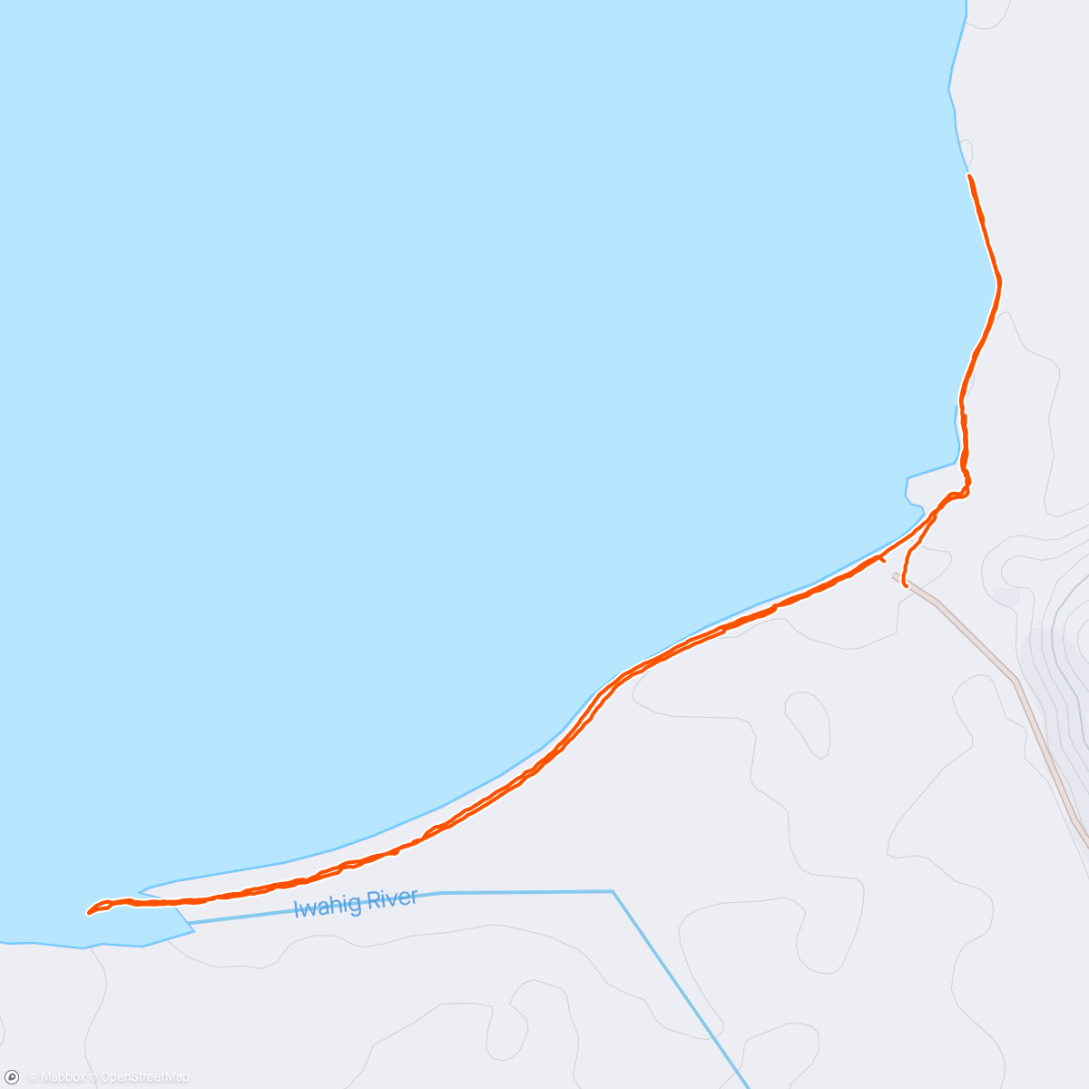 Map of the activity, Morning Beach Walk…