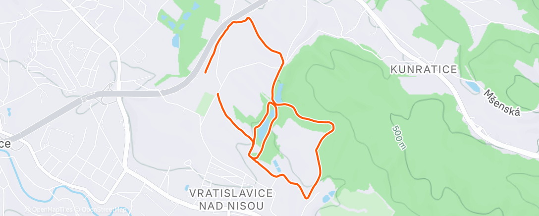 Map of the activity, Morning Run