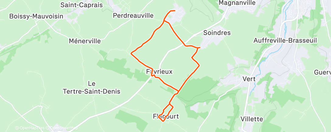 Карта физической активности (Footing à travers champs avec Clara)