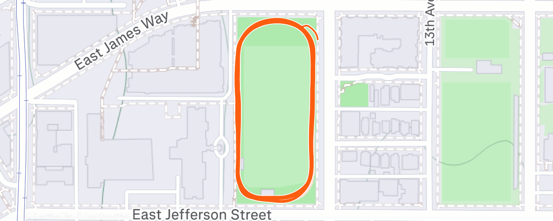 Map of the activity, Evening Run