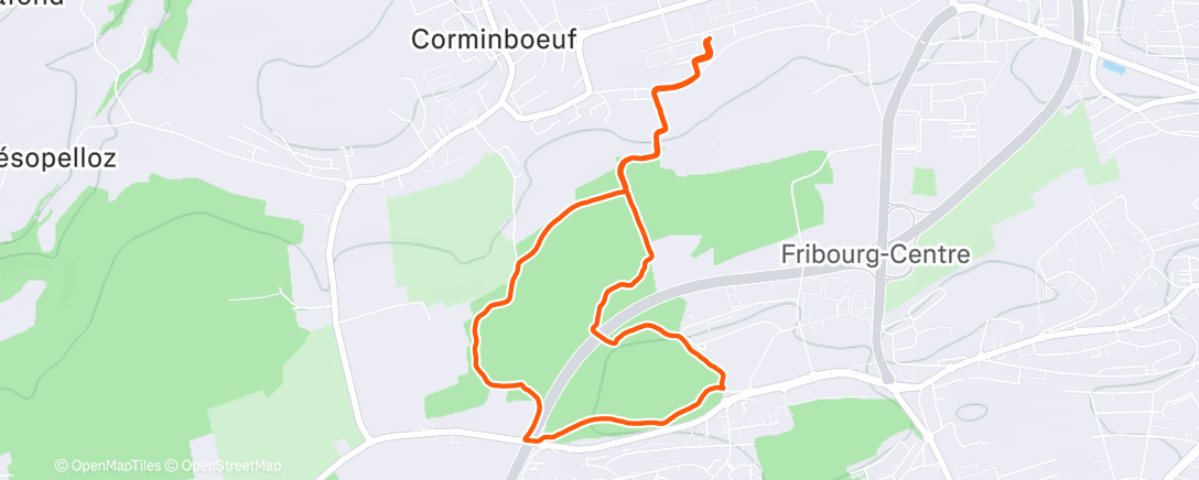 Map of the activity, Lunch Run