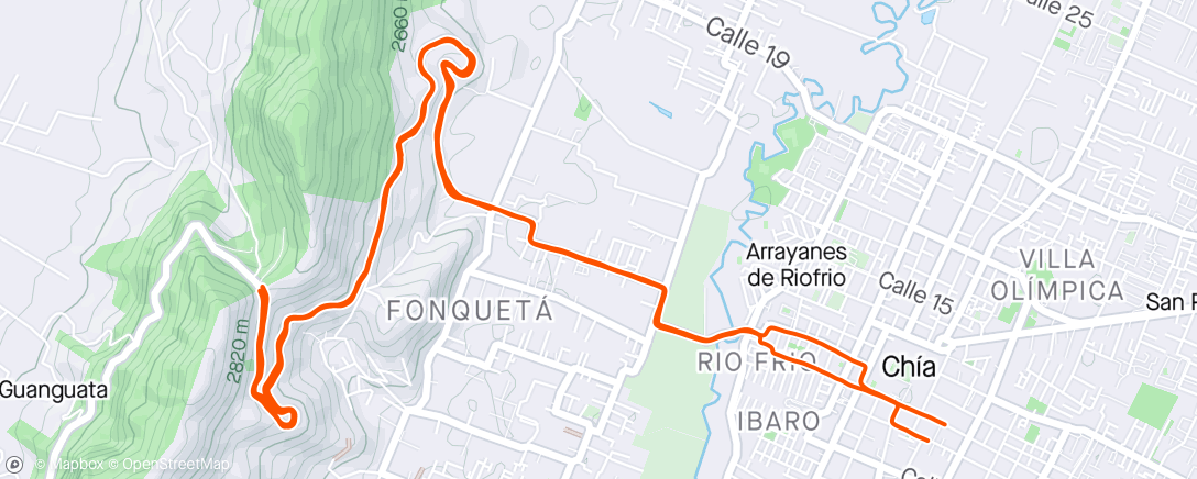 Map of the activity, Vuelta ciclística por la mañana