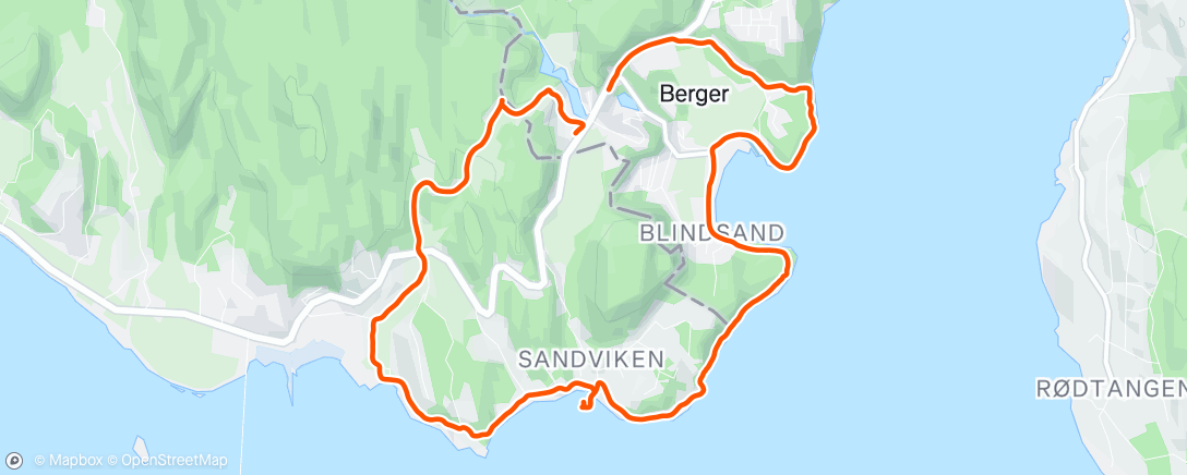 Map of the activity, Afternoon Run