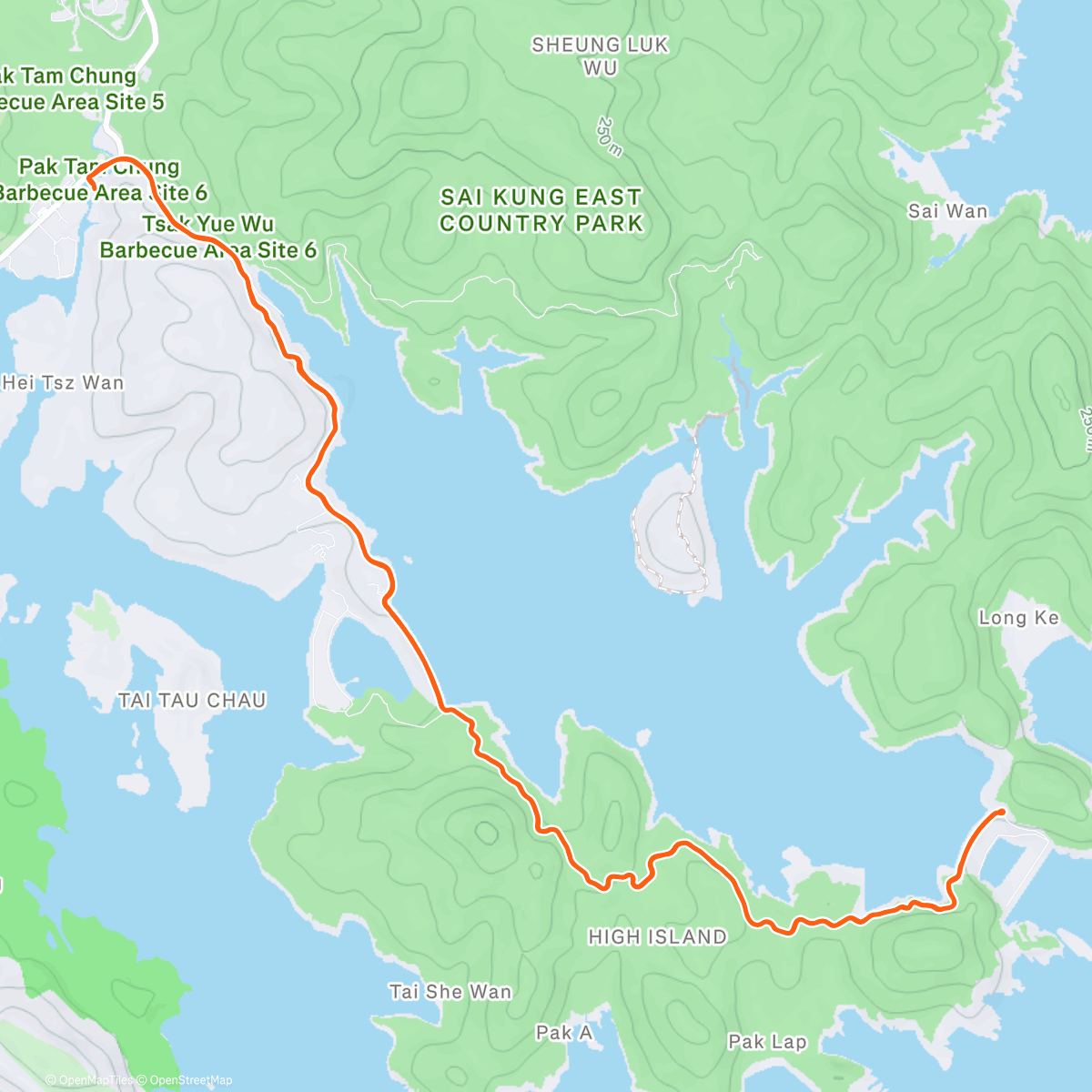 Map of the activity, Morning Run