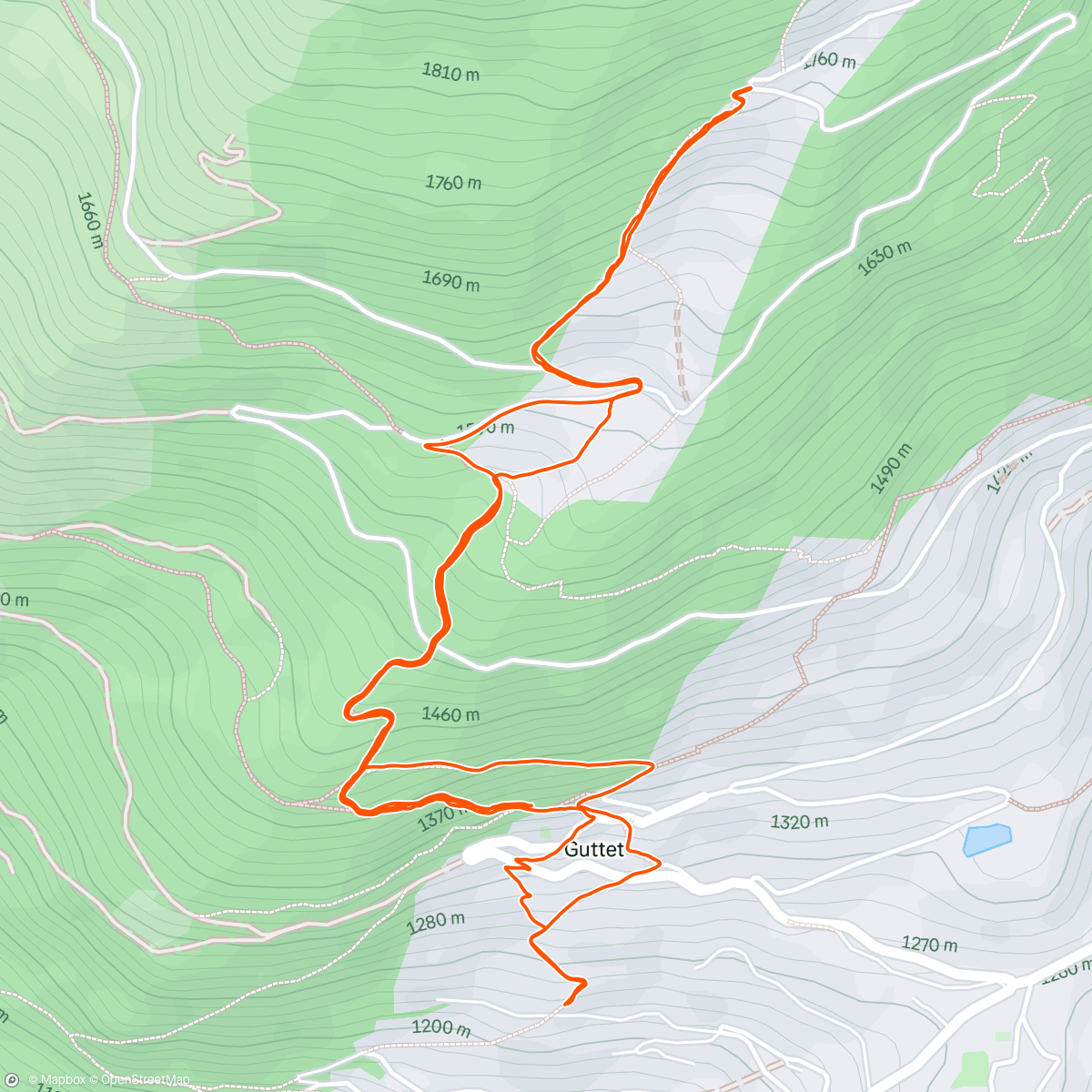 Map of the activity, Trail le matin