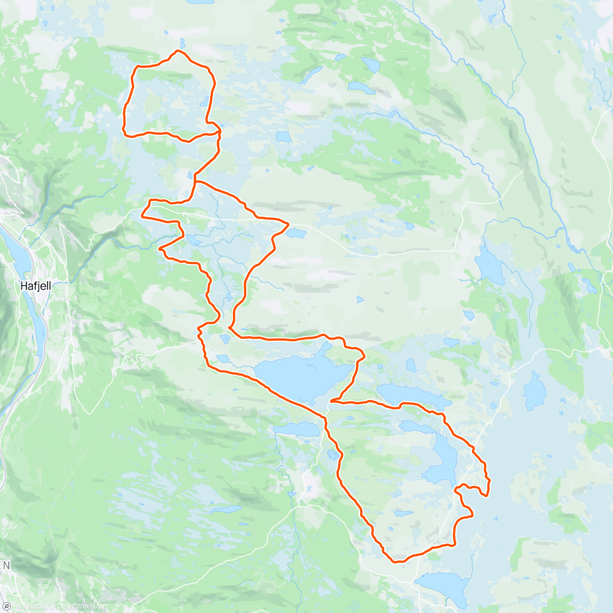 Map of the activity, Langtur bortom Kjerringknappen