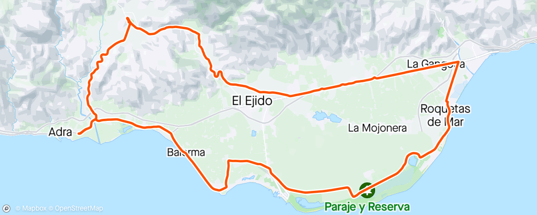 Map of the activity, PCP Adra, Balerma, Las Marinas, Roquetas, El Parador,  Dalías