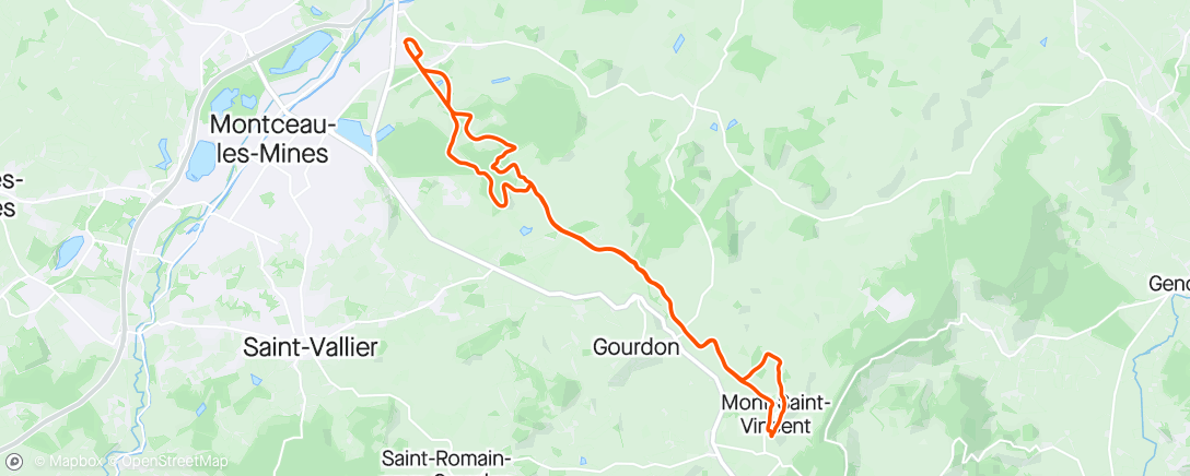 Map of the activity, Trail la Blanzynoise...en récup du trail de Givry 😁😁. 9ieme scratch sur 63. 1er M2