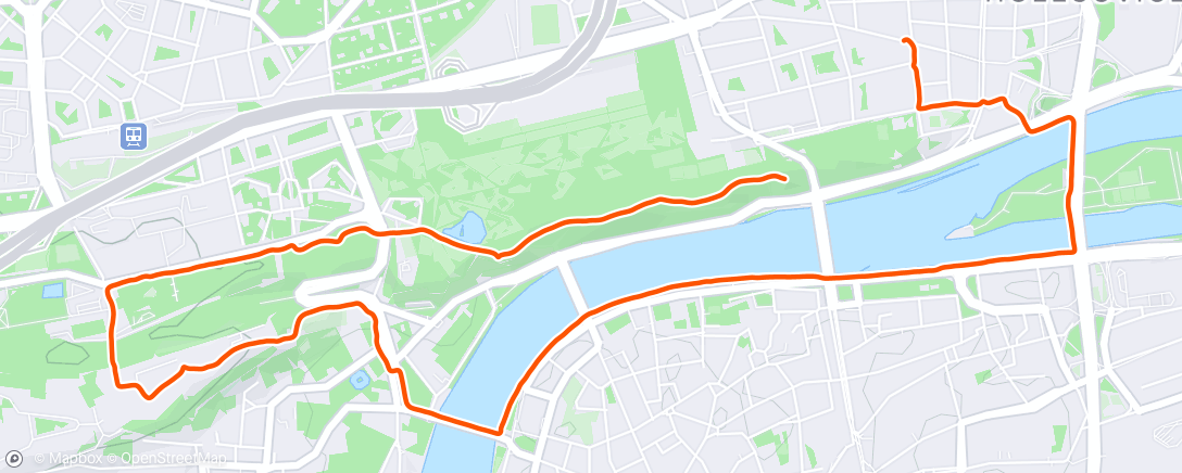 Map of the activity, Evening Run